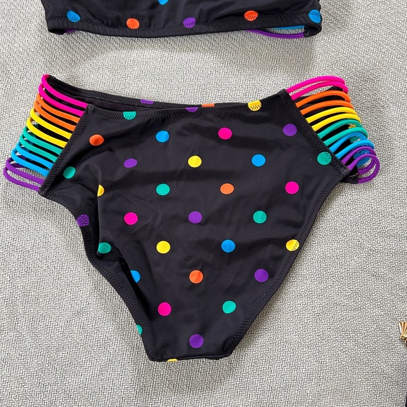 Coco Rave Black Bikini Racerback High-Waisted - Picture 3 of 4